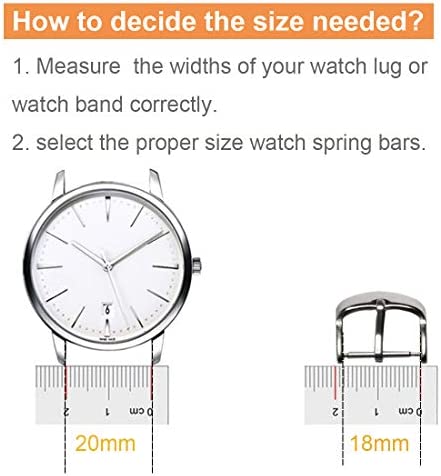 Watch Band Pins Replacement Kit, Heavy Duty Stainless Steel Watch Spring Bars with Spring Bar Removal Tool