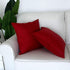 Artcest Set of 2, Kids Decorative Linen Bed Throw Pillow Case, Sofa Durable Modern Stylish, Comfortable Cushion Cover for Couch, 12"x12" (Burgundy)