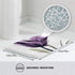 JOEKAORY Bath Mat Elegant Tulip Purple Flower Memory Foam Bath Mats Non Slip Soft Absorbent Bath Rugs Rubber Back Runner Mat for Kitchen Bathroom Floors 15.7" X 23.5", White