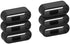 Replacement Fastener Ring for Garmin Vivosport/Vivosmart 5/Vivosmart HR/Vivoactive 4s/Vivomove 3s/Venu 2s/Forerunner 255s Band Keeper, Soft Silicone Elasticity Security Loop Watch Band Holder/Retainer (Black-6pcs)