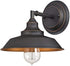 Westinghouse Lighting 6344800 One-Light Indoor, Oil Rubbed Bronze Finish with Highlights Iron Hill Wall Fixture, 1 Sconce, Black