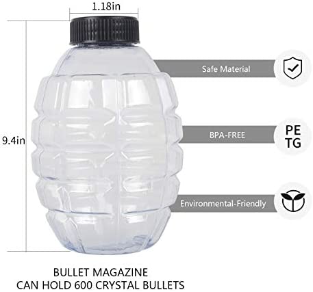 Anstoy Gel Ball Blaster Parts Tool Accessories Including - 10000 pcs Gel Balls Bullet | 2 pcs Magazine | 1 Battery |1 USB Charging Cable