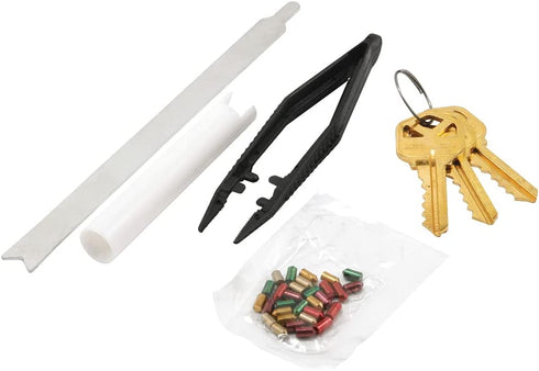 Prime-Line E 2400 Re-Key A Lock Kit, Kwikset, 5-Pin Tumbler Sets w/Pre-cut Keys , White