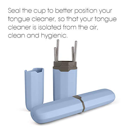 Tongue Scraper,Stocking Stuffers Tongue Cleaner For Adults,2pack Tounge Scraper Cleaner Stainless Steel Gifts For Men and Women With Case.