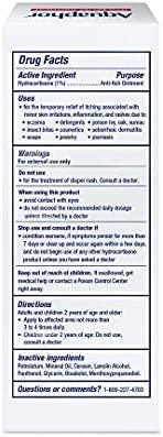 Aquaphor Itch Relief Ointment, Maximum Strength 1% Hydrocortisone, Relieves Itch from Skin Irritation, Insect Bites, Psoriasis, Skin Rashes, Eczema, & Poison Ivy, 2 oz