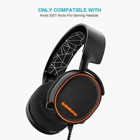 Arctis 3 Cable Replacement Audio Headset Cord Compatible with SteelSeries Arctis 7 Arctis 5 Arctis 3 Arctis Pro Wireless Gaming Headphones, Made of Flexible Nylon (4.9ft, Black)