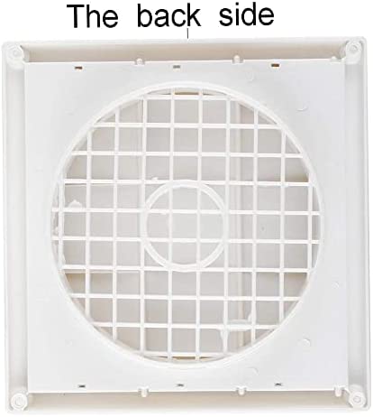 Dryer Vent Cover Outdoor 6 inch, Exterior Wall Vent Cover,White Louvered Outdoor Dryer Vent Cover (8'' x 8 '')