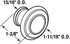 Prime-Line N 7439 Bi-Fold Door Knob – Wide Base and Large Diameter Door Knob For Easy Gripping, Replace Old or Unsightly Knobs, 1-11/16” Outside Diameter, Diecast, Classic White