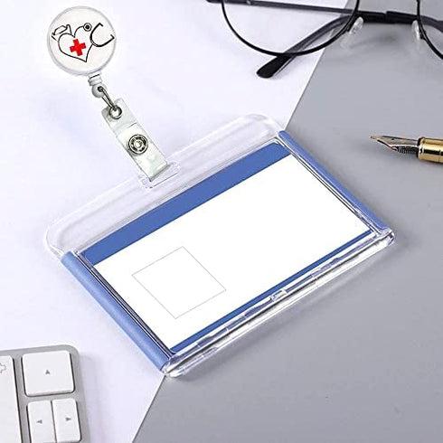 8PCS Nurse Badge Reel Holder Retractable Nursing ID Badge Reels Cute for Nurses Doctor Medical Health Hospital Office Worker Gifts