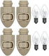 Creative Hobbies Plug in Night Light Module Includes 4 Watt Bulb, Ivory Plastic, Great for Making Your Own DIY Decorative Night Lights, Pack of 4