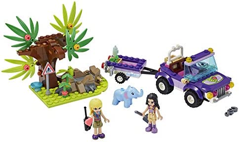 LEGO Friends Baby Elephant Jungle Rescue 41421 Adventure Building Kit; Animal Rescue Playset That Comes with a Toy Truck and Trailer, Plus Friends Emma and Stephanie (203 Pieces)