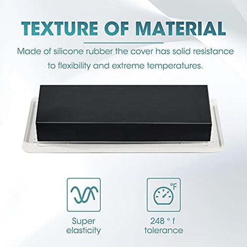 Buzzlett 4-Pack inch Stop Airflow Complete Seal Rubber Vent Cover for Floor, Wall, or Ceiling Vents and Air Registers, for RV, Home HVAC and AC Vents (Vent not Included), 4 x 10
