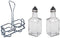 6 oz. (Ounce) Tabletop Oil and Vinegar Cruet Glass Bottle Bottles Cruets Dispenser w/Chrome Plated Caddy Holder, Two (2) Cruet Bottles