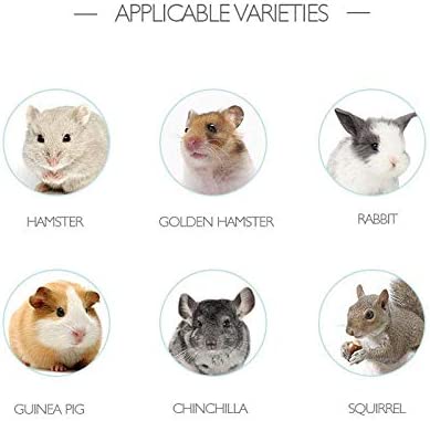 Small Animals Bowl, Detachable Cage Feeder Pet Ceramic Water & Food Feeder , Small Animal Supplies for Rabbit Parrot Squirrels Chinchilla Hamster Ferret (White, S)