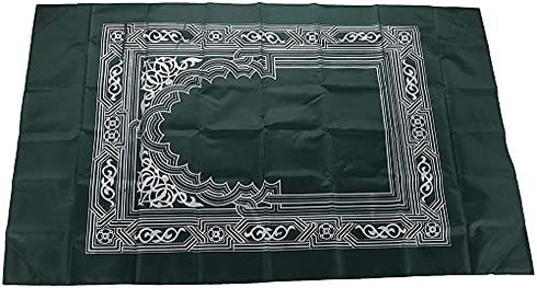 Hitopin Travel Prayer Mat, 60cm*100cm Praying Rug, Portable Polyester Prayer Rug with Compass, Islamic Waterproof Prayer Mat, Muslim Prayer Mat, for Ramadan Gifts, Islamic Prayer (Green)