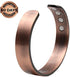 Reevaria - Pure Copper Plain Magnetic Heavyweight Cuff Bracelet for Men, with 8 Magnets 3500 Gauss