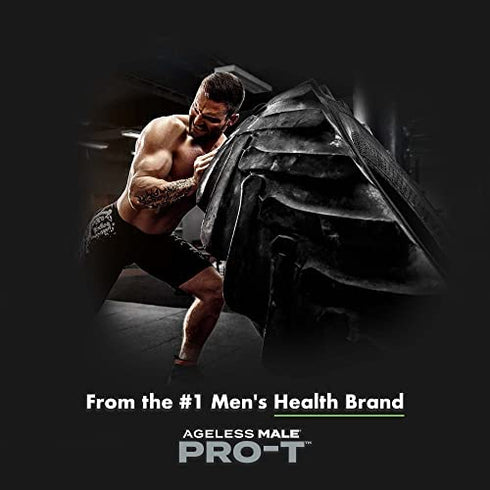 Ageless Male Pro-T Pump, Mens Supplement for Supporting Muscle, Blood Flow and Bigger Gym Gains, Caffeine Free Nitric Oxide Booster and Pre Workout to Help Build More Muscle, 60 Tablets