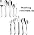 5-Piece Serving Utensil Set, HaWare Stainless Steel Hostess Set with Spoon Fork, Modern and Elegant, Mirrored Finish and Dishwasher Safe