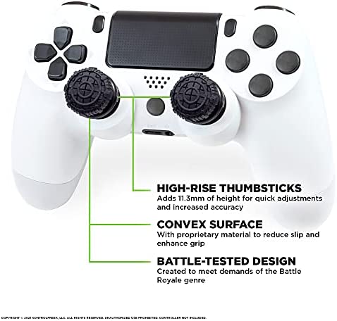 KontrolFreek FPS Freek Battle Royale Nightfall Performance Kit for PlayStation 4 Controller (PS4) | Includes Performance Thumbsticks and Performance Grips | Black