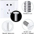 120 Pieces Wall Switch Plate White Screws 5/16 Inch Long 6-32 Thread Switch Cover Metal Panels Screws Oval Head Replacement Socket Screws Milling Slot Screws for Wall Light Switch Panels (White)