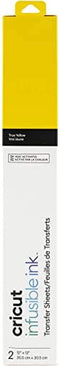 Cricut Infusible Ink Sheets - Sublimation Transfer Paper, (2) 12" x 12" Transfer Sheets & (2) Butcher Paper, Create Designs with Cricut Blanks, Compatible with Cricut Maker & Explore, True Yellow