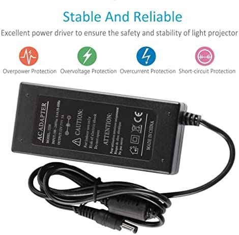 LEDMO Power Supply, Transformers,LED Adapter, 12V, 5A Max, 60 Watt Max, for LED Strip