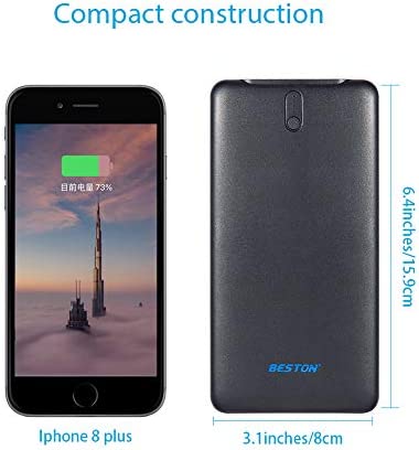 BESTON Portable Charger, Ultra Slim 10000mAh Power Bank, Dual High-Speed Charging Port Battery Pack for iPhone, Android Phones, Tablets