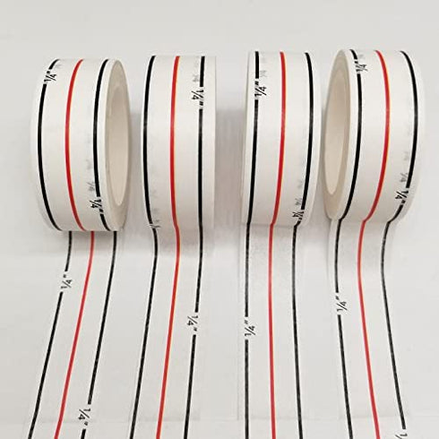 HONEYSEW 4 Rolls Diagonal Seam Tapes Sewing Basting Tape for Sewing Straight Diagonal Seams Instruction Tool