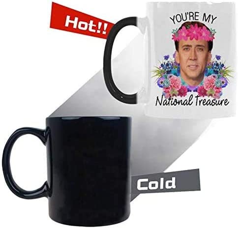 SCSF You're My National Treasure Morphing Coffee Mugs Heat Reveal Color Change Mug Christmas Mug For Men11 Ounces
