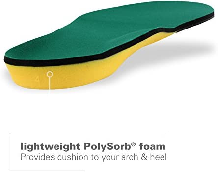 Spenco Polysorb Heavy Duty Maximum All Day Comfort and Support Shoe Insole,Gold Women's 9-10.5/Men's 8-9.5