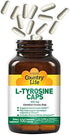 Country Life L-Tyrosine Vegetarian Capsules 500mg with B-6, 100-Vegetarian Capsules