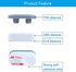 6 Pieces Toilet Seat Bumpers, Universal Toilet Lid Bumper Rubber Bumpers Each One with 2 Thickness TPE Pads(2 Height choose from) Self Adhesive Toilet Bumpers Used for Home, Hotel, Hospital by Hibbent
