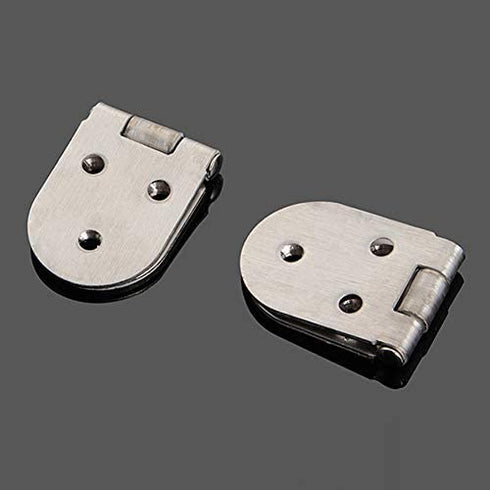 4Pcs 90 Degree Solid Hinge ?Cabinet Door Hinges, Flush Cabinet Hinges? with Screws ?Silver?