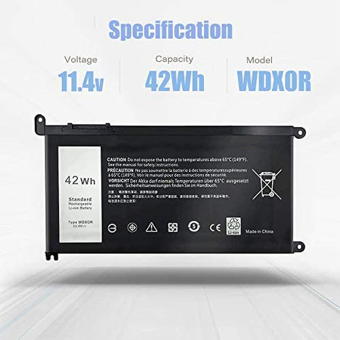 WDXOR 42Wh Dell Laptop Battery Replacement for Dell Inspiron 15 5000 7000 Series, Dell Inspiron 13 5000 7000, 5368 5378 7378 5568 7560