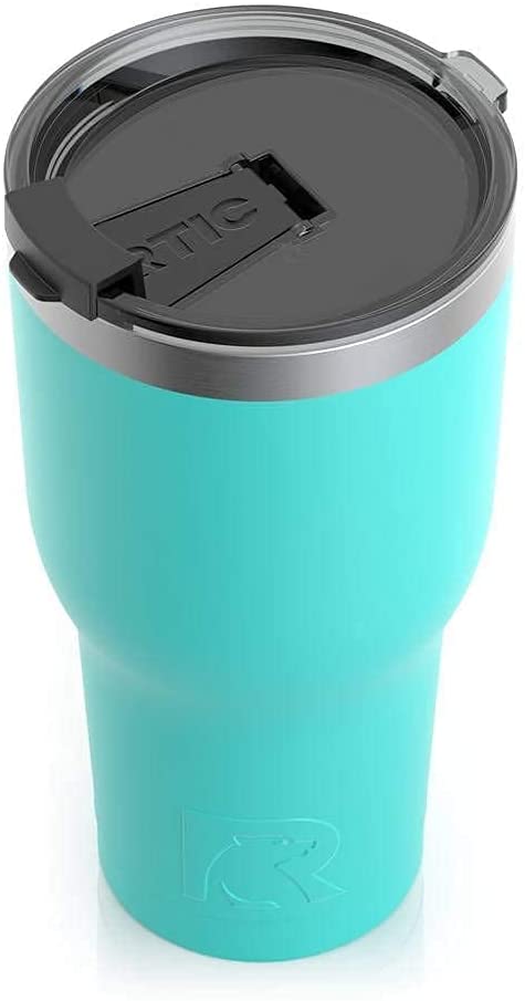 RTIC Tumbler with Splash Proof Lid, 30 oz, Teal, Insulated Travel Stainless Steel Coffee Mug, Sweat Proof, Keeps Hot & Cold Longer