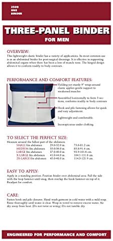 OTC Three-Panel Body Elastic Abdominal Binder for Men, White, XX-Large