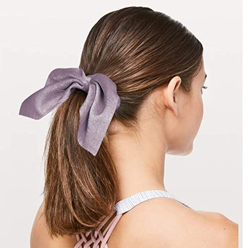 WillingTee 30 Pack Bunny Ear Scrunchies Silk Satin Hair Elastics Scrunchies Chiffon Hair Scrunchies Big Hair Bow Chiffon Ponytail Holder Bobbles Soft Elegant Elastic Hair Bands Hair Ties