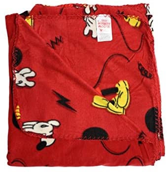 UPD Mickey Mouse Fleece Throw Blanket Mickey Cartoon Character Fleece Throw Blanket for Girls & Boys, Soft & Cozy Plush Lightweight Fabric, Bedroom Decor Kids Throw Blanket - Size 45x 60