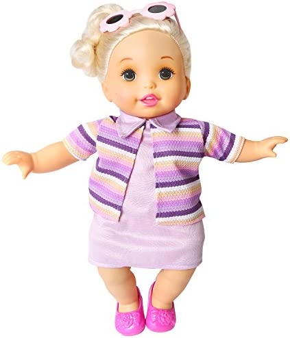 BOBO clothes Set of 6 For 12-14-16 Inch Alive Lovely Baby Doll Clothes Dress Outfits Costumes Dolly Pretty Doll Cloth Handmade Girl Christmas Birthday Gift (16)