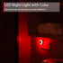 SerieCozy Red Night Light, Plug in Nightlight with Sensor, Diffused Light, Energy Efficient, Night Light Plug into Wall, for Bedroom, Bathroom, Kitchen, Hallway, Kids Room, Stairs, 2 Pack