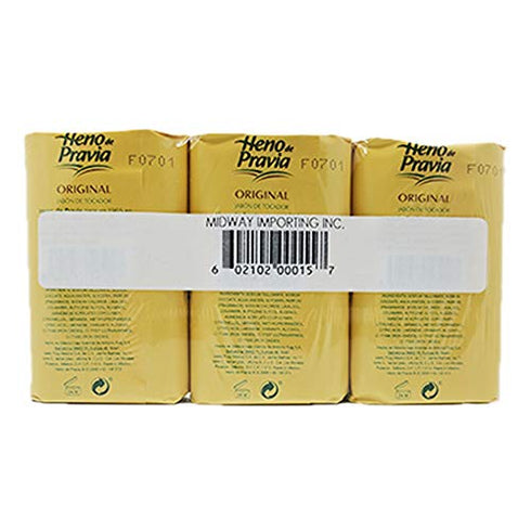 Heno de Pravia Bar Soap. Natural Cleanser and Moisturizer. Delicate Scent. Suitable for all Skin types. 4.4 Oz/ 125 g. 3 Pack