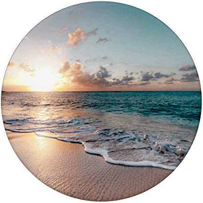 Beach Ocean Sunset Wave - Tropical Sand PopSockets PopGrip: Swappable Grip for Phones & Tablets