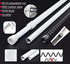 2PCS Spring Tension Curtain Rods 28-43 Inches Adjustable, Small Short Expandable Spring Loaded Curtain Tension Rods, For Window, Bathroom, Cupboard,Kitchen(no drilling,no screws,white)