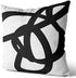 KELEMO Home Set of 2 Pillow Case Black White Abstract Art Modern Throw Pillow Covers Cushion Decorative Pillowcase Square 24 x 24 Inches