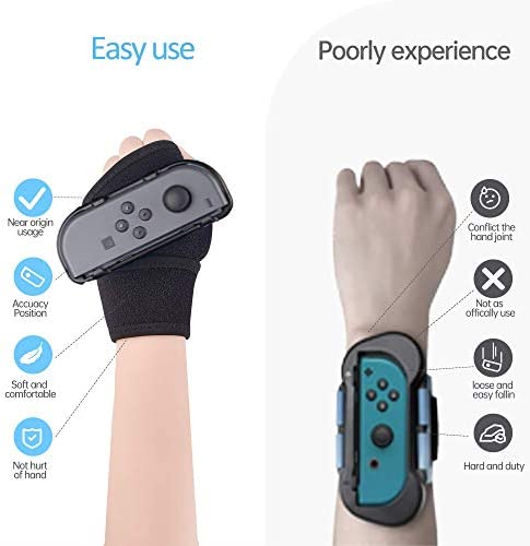 2023 Switch Just Dance Strap,LeyuSmart Xmas Gift Just Dance Wristband Strap for Nintendo Switch Just Dance 2022 2021 2020 2019, Boxing Design (Free The Hands,Dance Freely with Rhythm), Pack of Joycon Gray