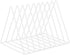 Triangle File Folder Racks and Magazine Holder,10 Lattice Metal Newspaper Holder Magazine File Storage for Office Home Decoration,White by Cq acrylic