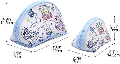 FINEX 2 pcs Set Toy Story PU Leather ONE Cosmetic Bag Make up Organizer + ONE Coin Purse with Straps