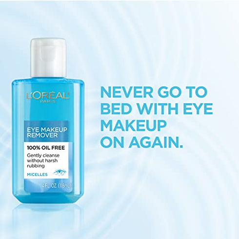 L'Oreal Paris Skin Care Clean Artiste Oil Free Eye Makeup Remover, 4 Fl Oz (Pack of 2)