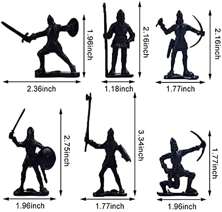 Army Toys, Army Men Toys for Boys,Medieval Knight Military Toys 28 Pieces of Warrior Horse Toy Soldier Models are Suitable for Learning Historical Warfare, Role-Playing and Giving Creative Gifts