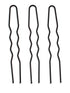 Black Large Sturdy 4" U Shaped Color Match Hair Pins for Thick Hair Buns, 12 Count